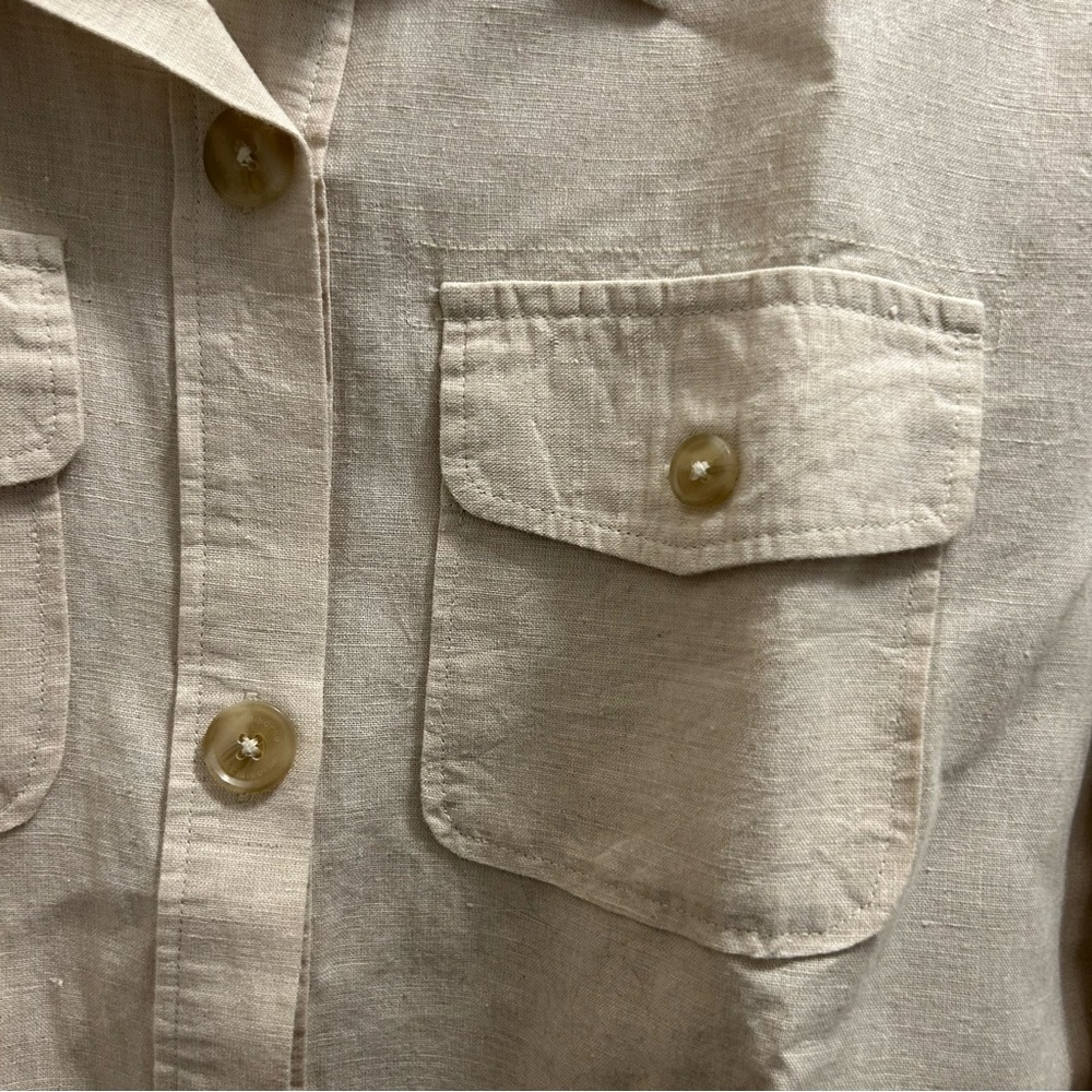 Liz Claiborne Cream Button-Up Shirt Jacket - Picture 4 of 7